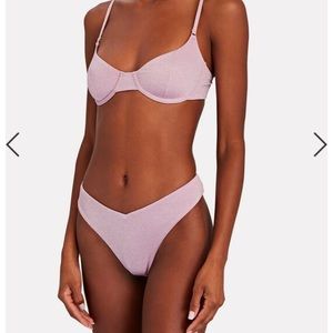 WeWoreWhat New with Tags Lilac Glitter Bikini